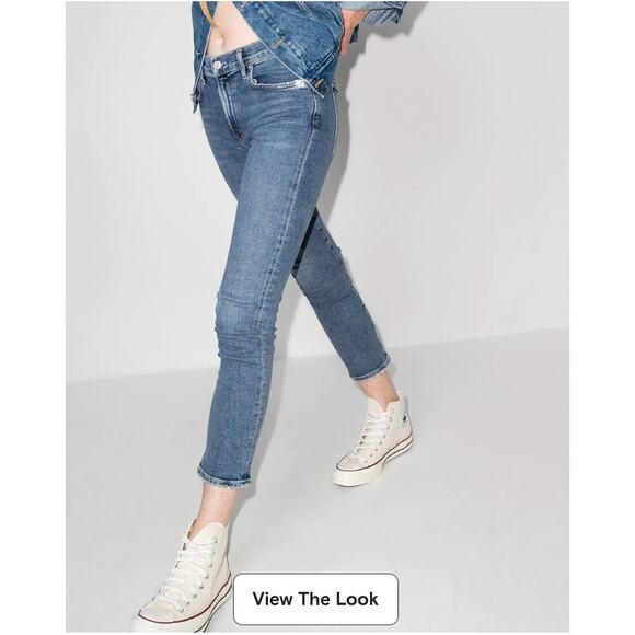 AGOLDE NWT Toni Mid Rise Straight Denim Jean in Viewpoint // 24 - Picture 1 of 14
